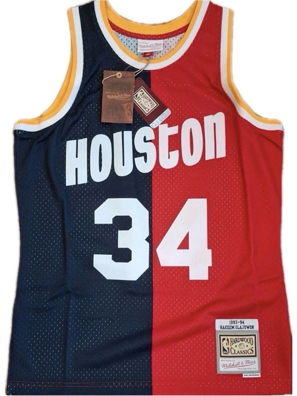HAKEEM OLAJUWON Mitchell & Ness 1993-94 Hardwood Classic Swingman Jersey large